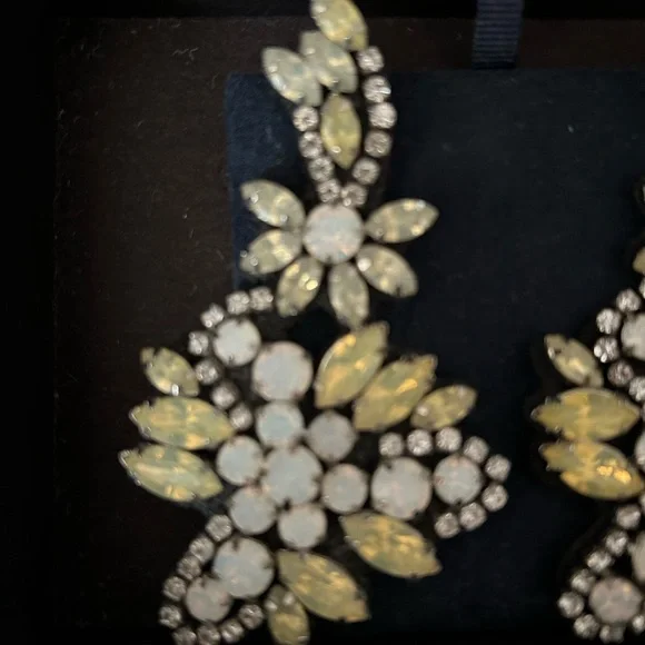LAST WEEKEND-JCREW COLLECTION PERFECT BN Condition Rhinestone Earrings BEAUTIFUL - Picture 3 of 5